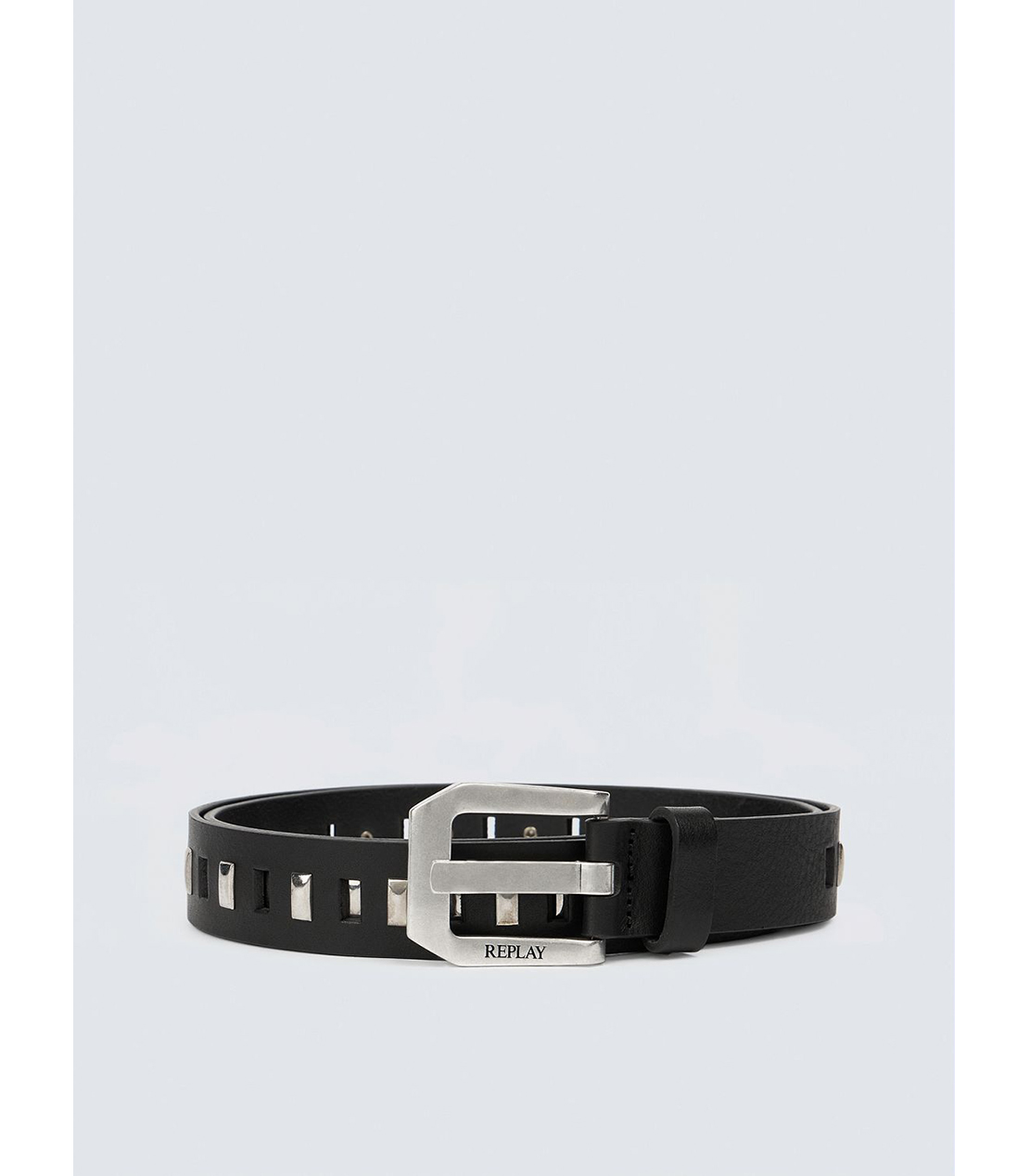 シルバースタッズレザーベルト